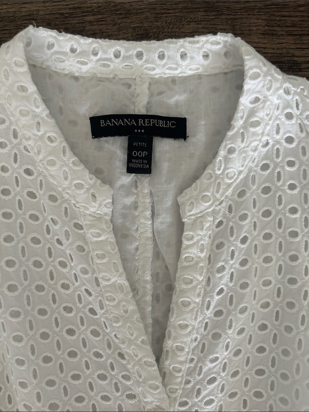 Banana Republic White Sleeveless Eyelet Mini Dress - Picture 3 of 5